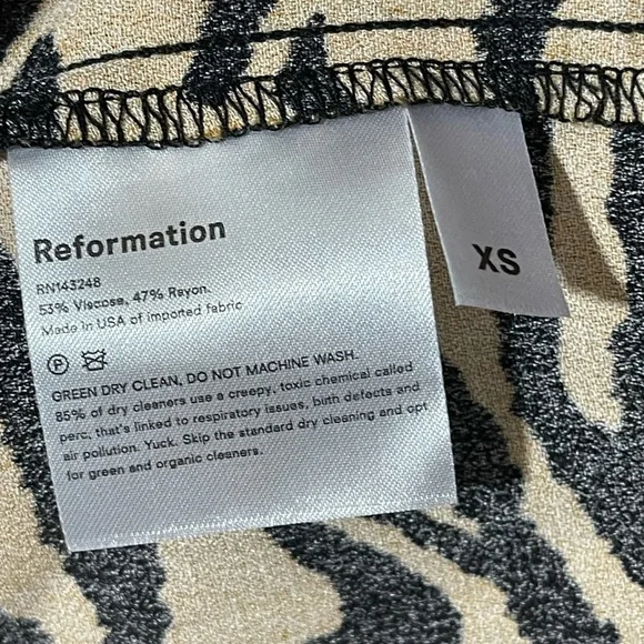 Reformation Marlowe Mini Dress in Tiger Print Sz. XS - Picture 9 of 9